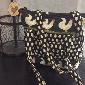 Vera Bradley Chanticleer Chicken Quilted Tote Bag